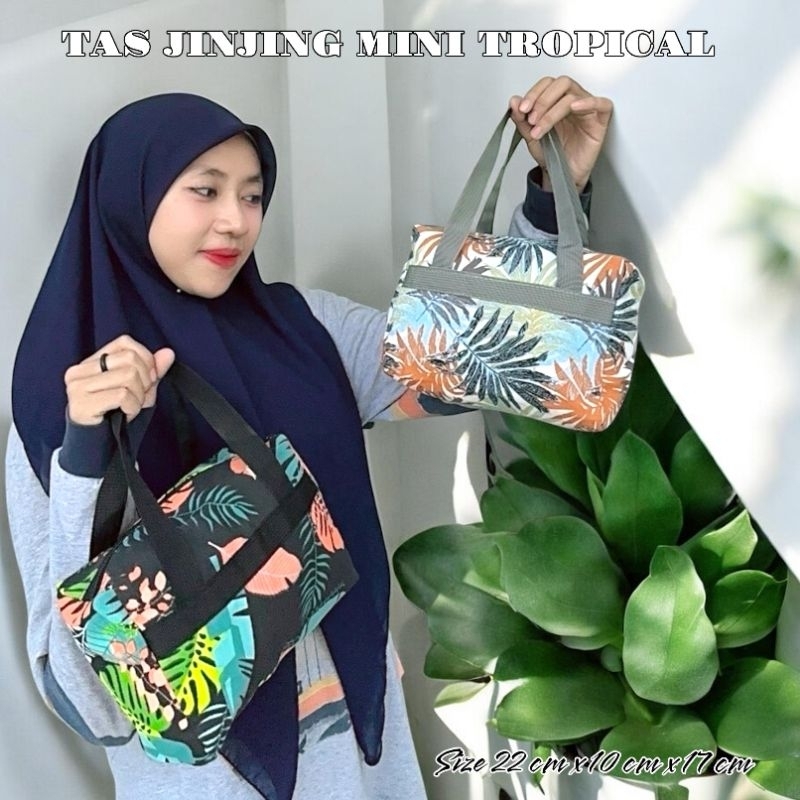 TAS JINJING TROPICAL SIZE KECIL SERBAGUNA BAHAN KANVAS