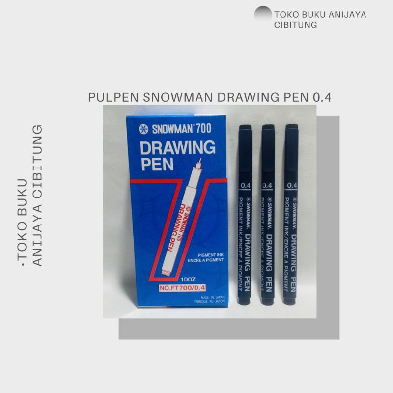 

PAKET 2 PCS PULPEN SNOWMAN DRAWING PEN 0.4 HITAM