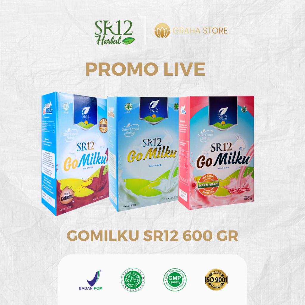 

SR12 Go Milku Susu Kambing Etawa Bubuk Premium Tidak Bau Prengus Go Milku 600gr