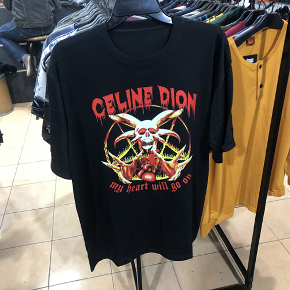 LANGSUNG ORDER AJA || READY STOCK || Kaos Celine Dion My Heart Will Go On Black Metal Band Tshirt Ca