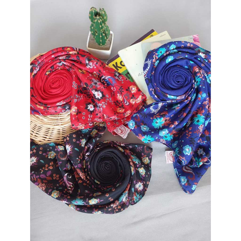 HIJAB SEGIEMPAT UMAMA SQUARE BURSA MOTIF 06 UKURAN 110X110CM / UMAMA SCARF JILBAB SEGI EMPAT VOAL PR