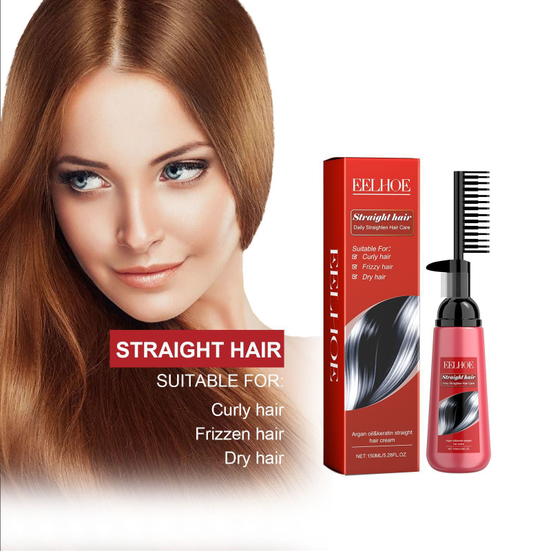 pelurus rambut Tanpa Krim Pelurus Rambut Tanpa Catok 150ml Lurus Permanen Smoothing Frizz Tanpa cato