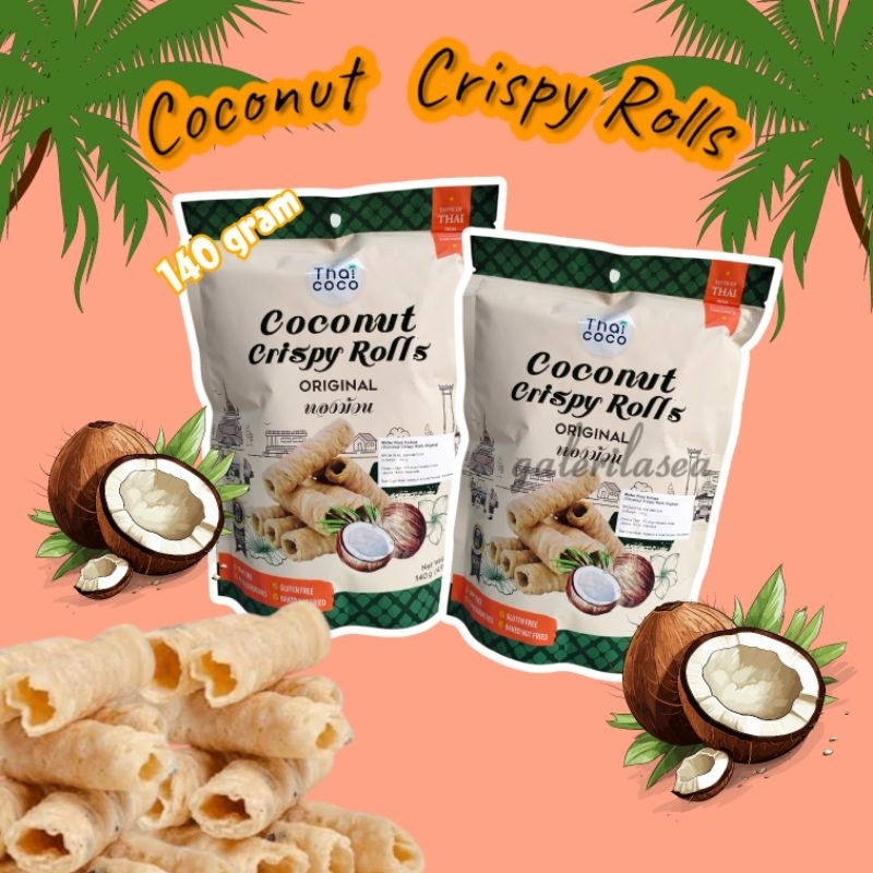 

Thai Coco Coconut Crispy Roll Import Thailand 140 gram
