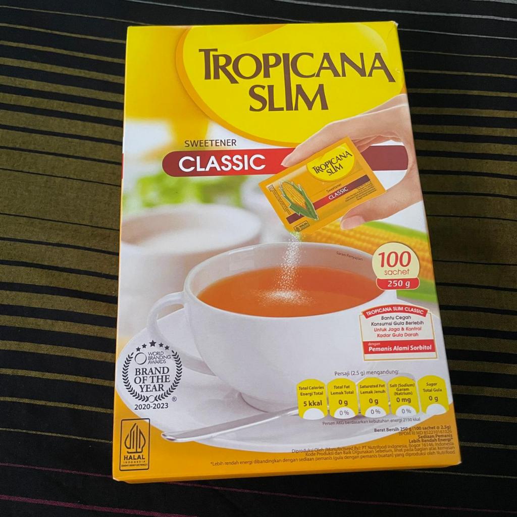 

Tropicana Slim Sweetener Classic dan Diabtx 100 Sachet - Pemanis untuk Bantu Batasi Gula