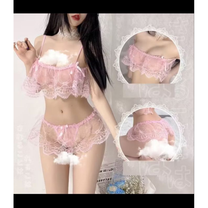 uqv lingerie sexy setelan CD bra