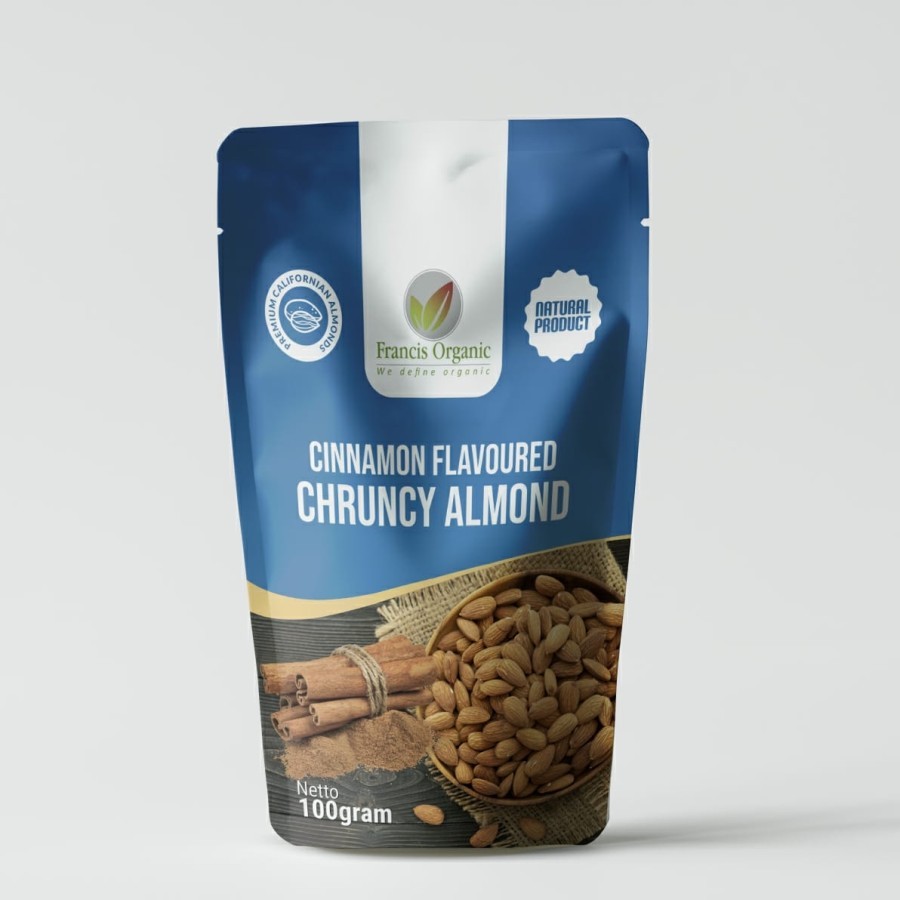 

Cinnamon Flavoured Chrunchy Almonds 100 G Francis Organic