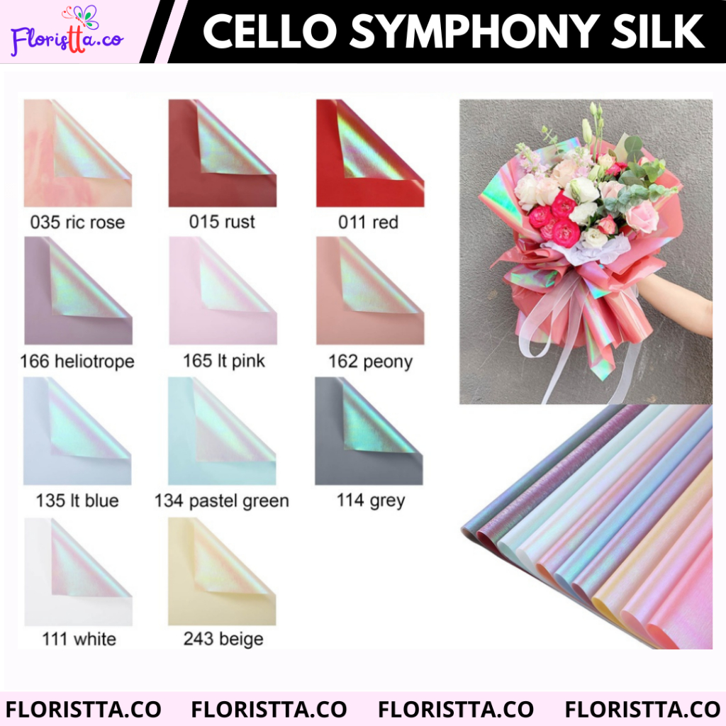 

(Lembaran)Kertas Buket Cellophane Symphony Silk Pelangi/Flower Wrapping