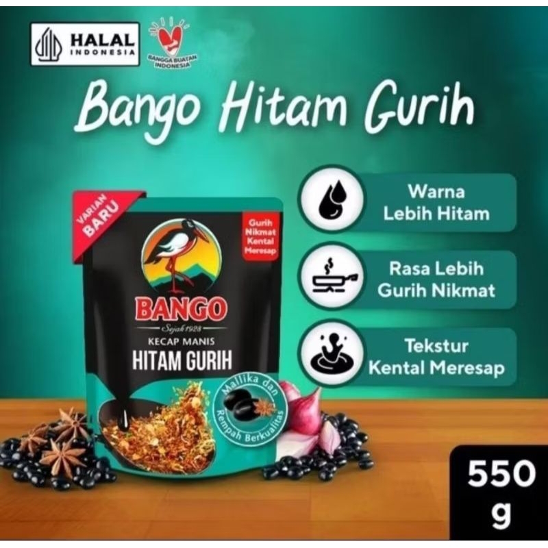 

BANGO Kecap Manis Hitam Guruh 550gr