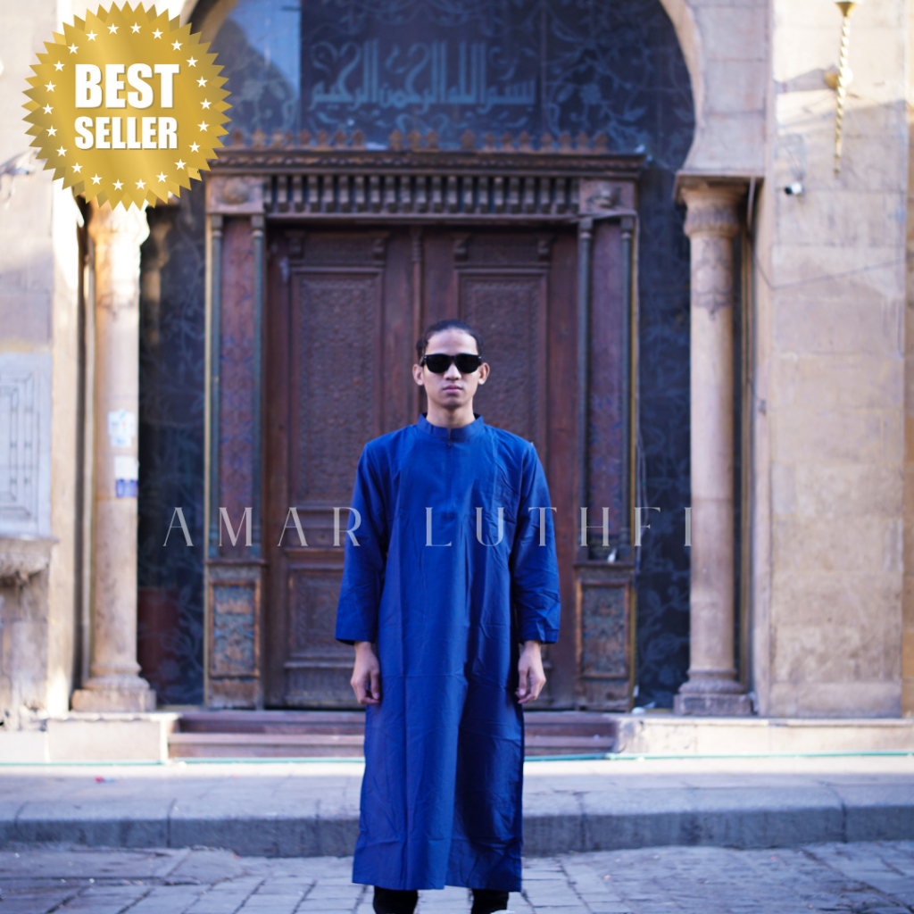 EXCLUSIVE [COD] JUBAH PRIA GAMIS PRIA DEWASA HITAM PUTIH WARNA POLOS MODEL AL HARAMAIN