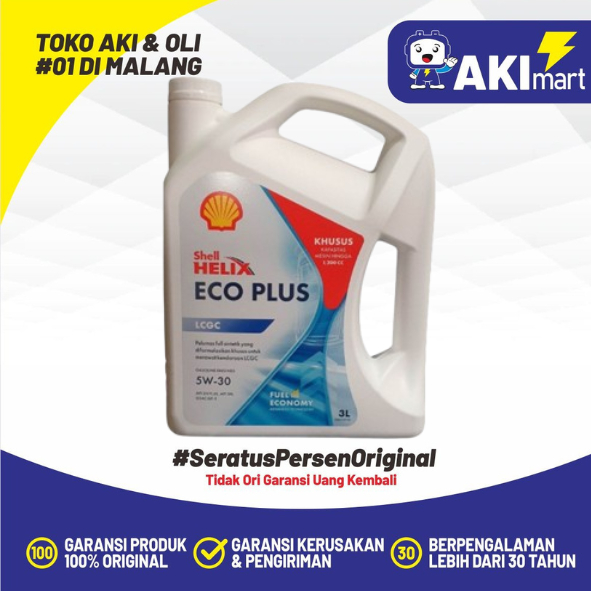 Shell Helix Eco 5W30 Plus 3 Liter Oli Mobil