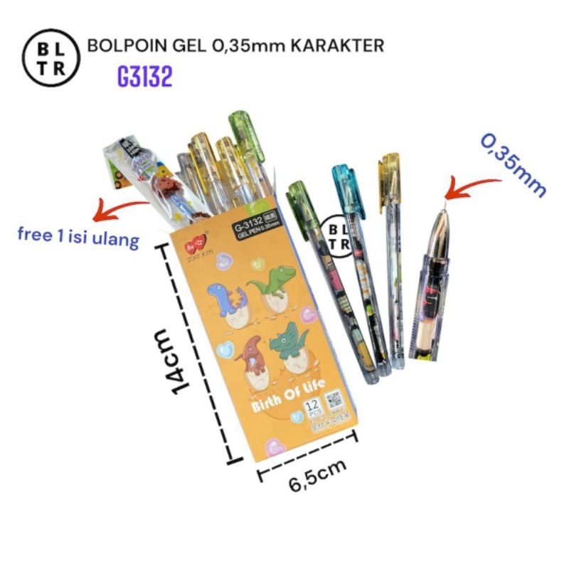 

PAK // BOLPOIN GEL 0.35MM KARAKTER MURAH (G3132,G3118,G3133) /PEN GEL/PULPEN GEL/PULPEN CAIR/NEW ORIGINAL