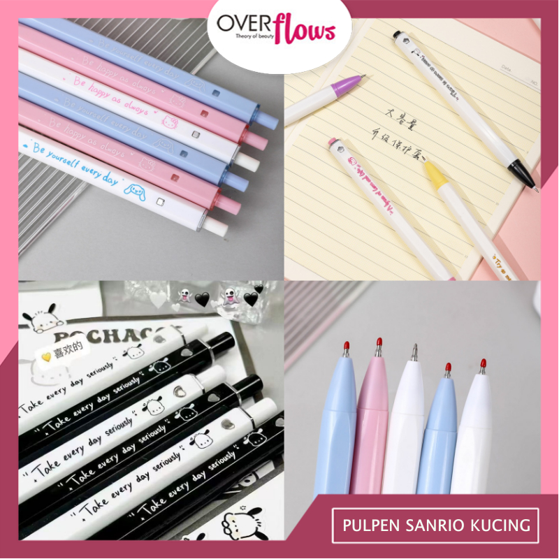 

OVERFLOWS.ID PULPEN GEL SANRIO PENA KUCING CARTON LUCU TINTA HITAM 0.5mm AESTHETIC