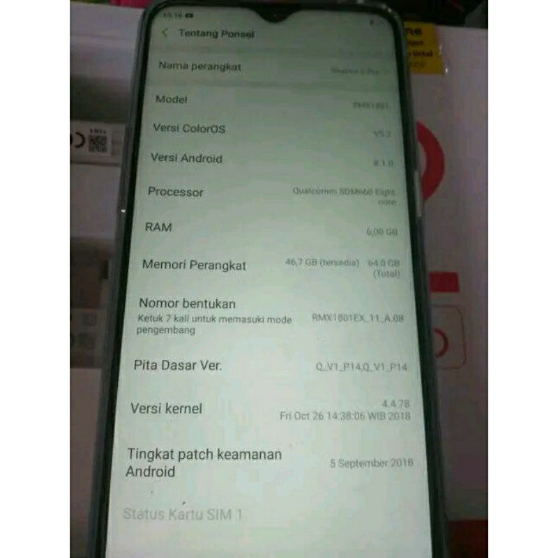 realme 2 pro ram 6. beli diapollo. nota masih ada. no minus