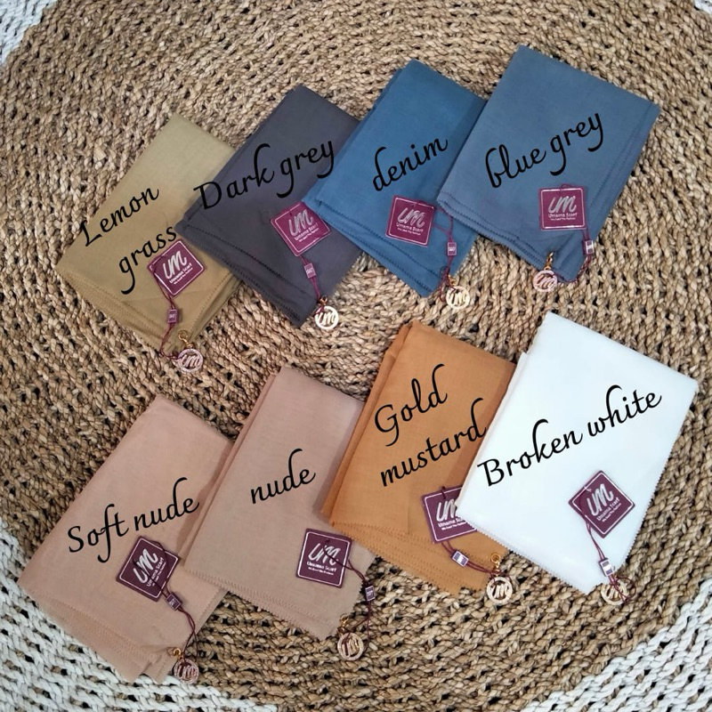 Hijab voal Aura crystal by umama scarf| Hijab voal pouch logo crystal premium