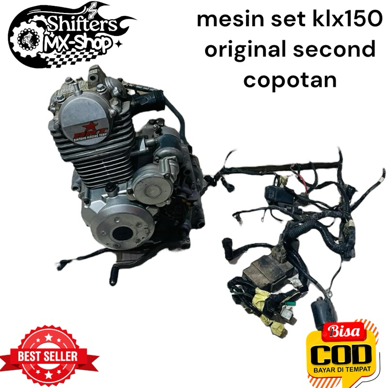 Mesin klx150 original copotan motor kondisi normal kawasaki