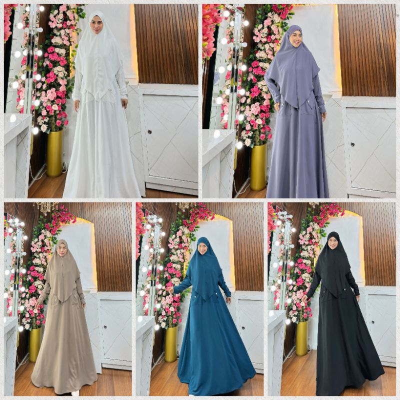 Haliza series gamis set  by dzira syari