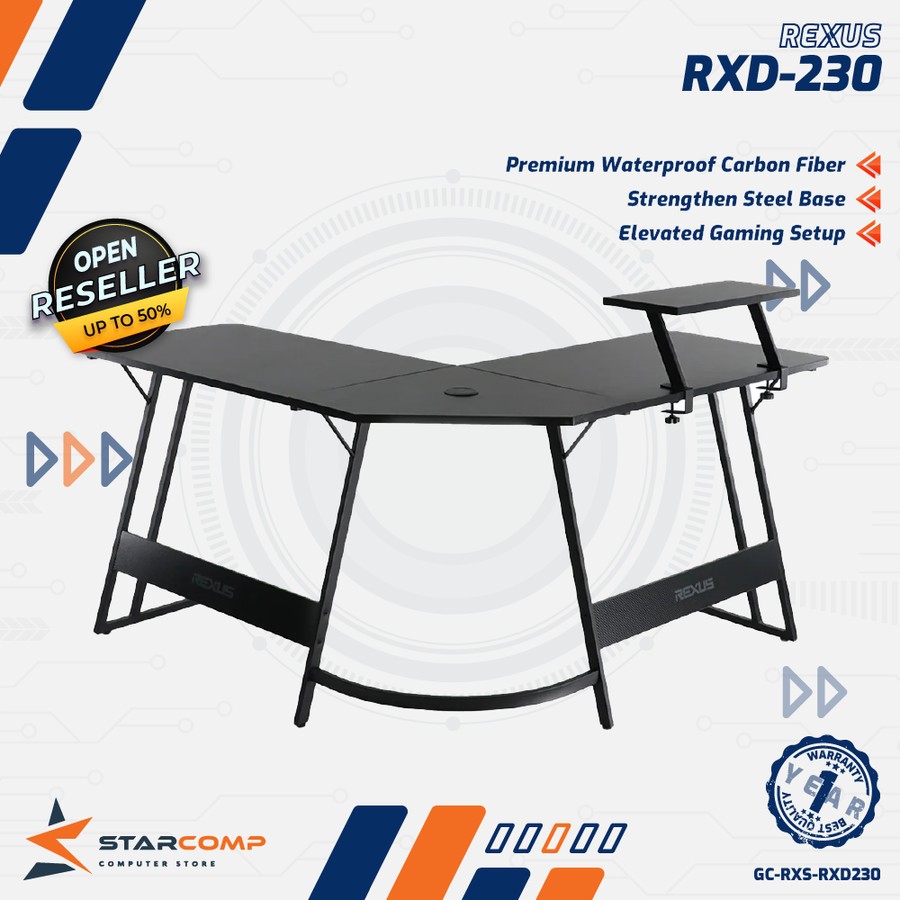 Rexus Stronghold RXD-230 Gaming Desk Meja Kantor Gaming - Rexus RXD230