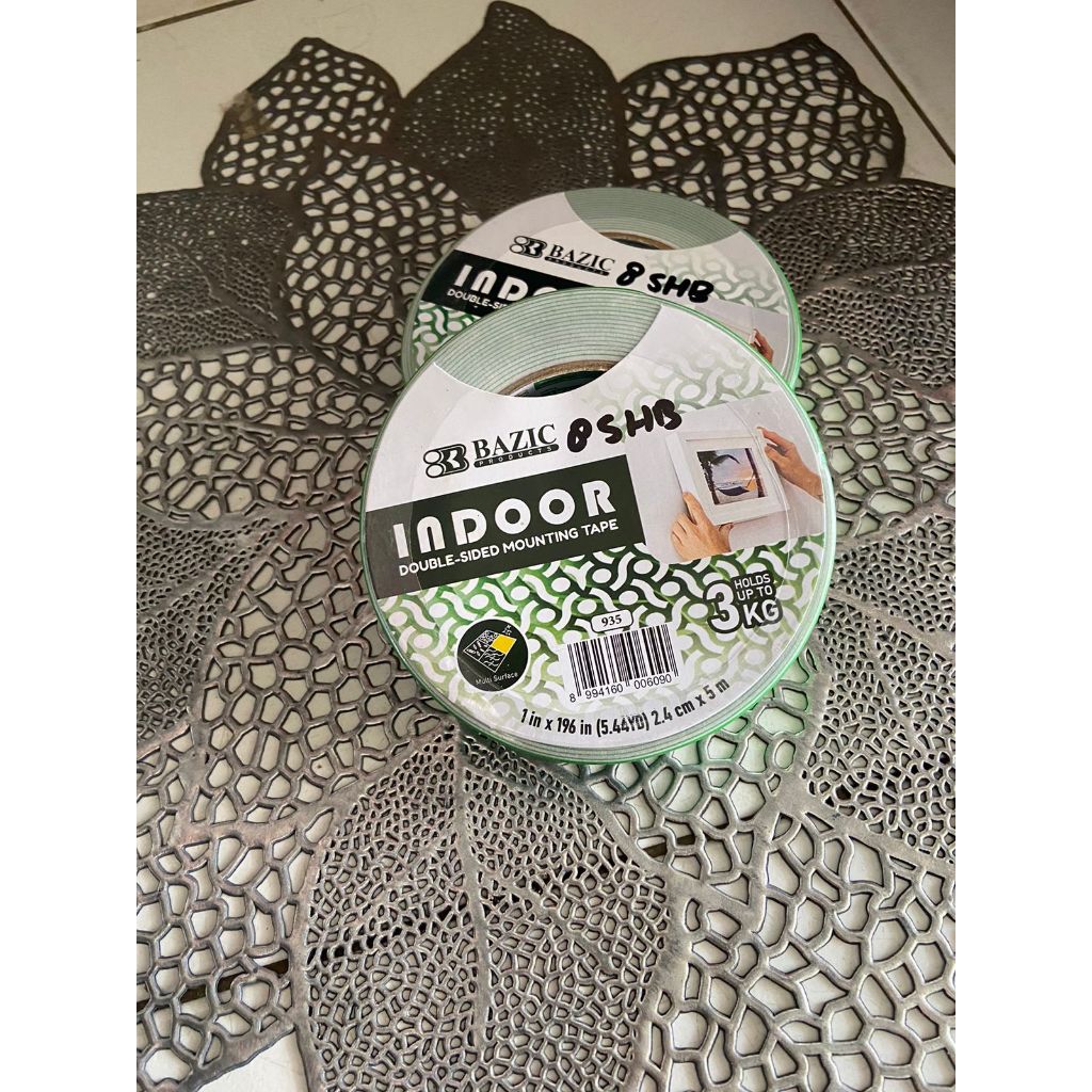 

double tape BAZIC 1 in x 196in atau 2.4 cm x 5M