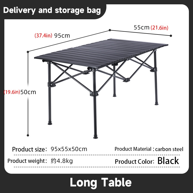 Outdoor Meja Camping Lipat Portable Aluminium Camping Meja Lipat Ukuran Besar Lipat Meja Kursi Set