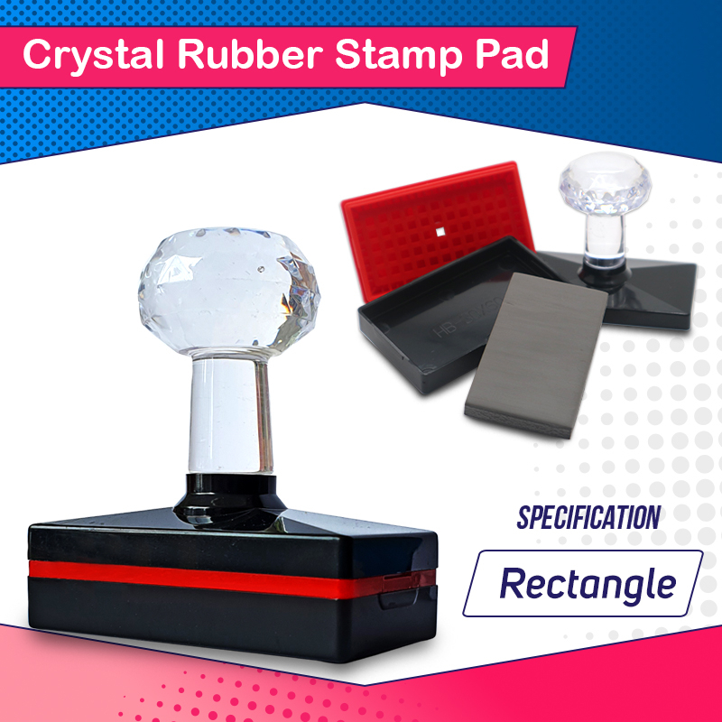 

Bantalan dan Casing Stempel Karet Kristal Fotosensitif Persegi Panjang untuk Stempel Sekolah/Kantor