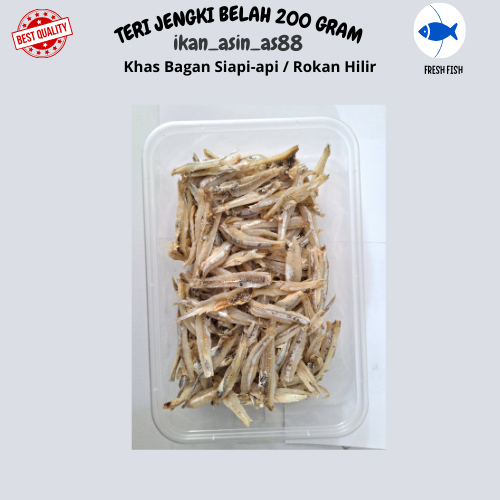 

IKAN ASIN TERI JENGKI BELAH/TERI JENGKI BELAH 200 GRAM
