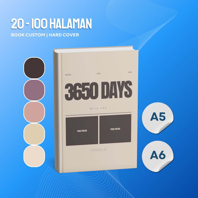 

Buku Costom | Hard Cover | A5 dan A6 | Kado Ulang Tahun | Buku Anniversary