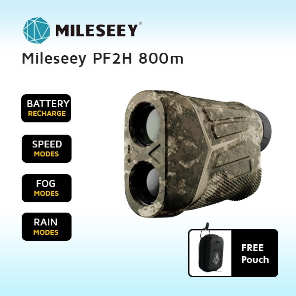 Mileseey PF2H PF210H Camouflage 800M Hunting Berburu Archery Laser Rangefinder Waterproof Rechargeab