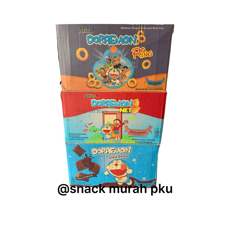 

SNACK BERHADIAH DORAEMON ATIRA 3 varian 10bks @30gr