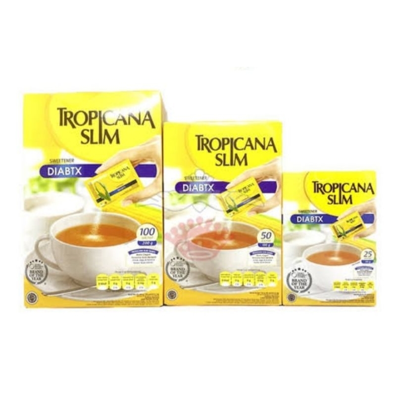 

TROPICANA SLIM DIABTX SWEETENER 25'S 50'S 100'S