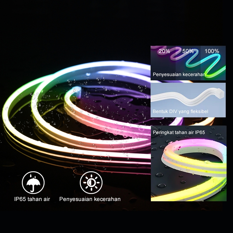Lampu LED RGB 5 Volt Remote Control dan Antarmuka USB Bluetooth Ambient Light Strip 25 meter
