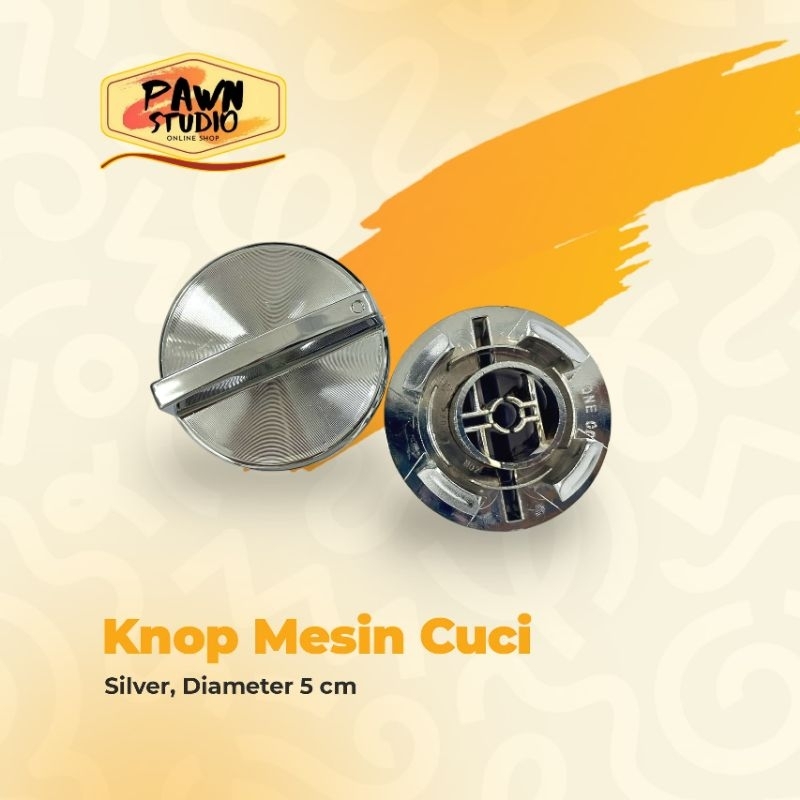 KNOP KNOB PUTAR MESIN CUCI POLYTRON - SILVER