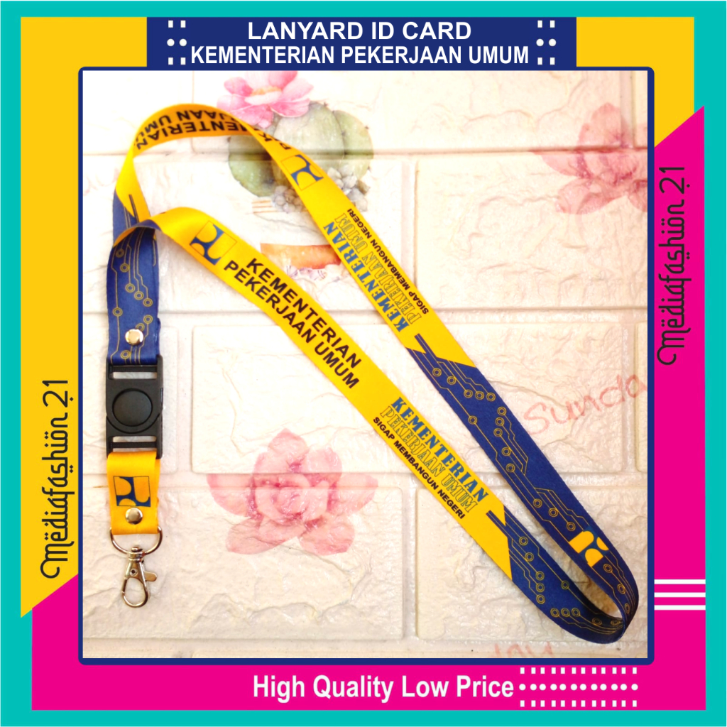 

Lanyard Tali Gantungan ID Card Kementerian Pekerjaan Umum (PUPR) Free Strap Gantungan Flashdisk