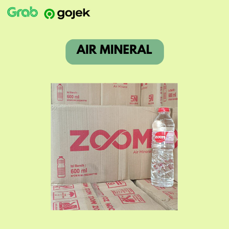 Air Mineral Zoom 600 ML - 24 Botol (1 Dus)