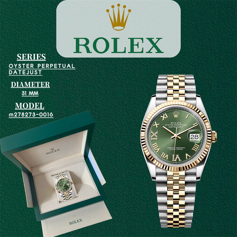 【100% Asli】Rolex m278273-0016 model wanita 31MM asli emas 18K tali gesper kupu-kupu baja tahan karat
