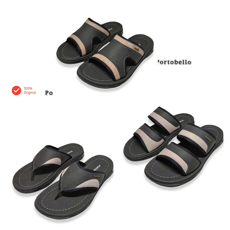 Portobello sandal pria slop slide / sandal kasual pria