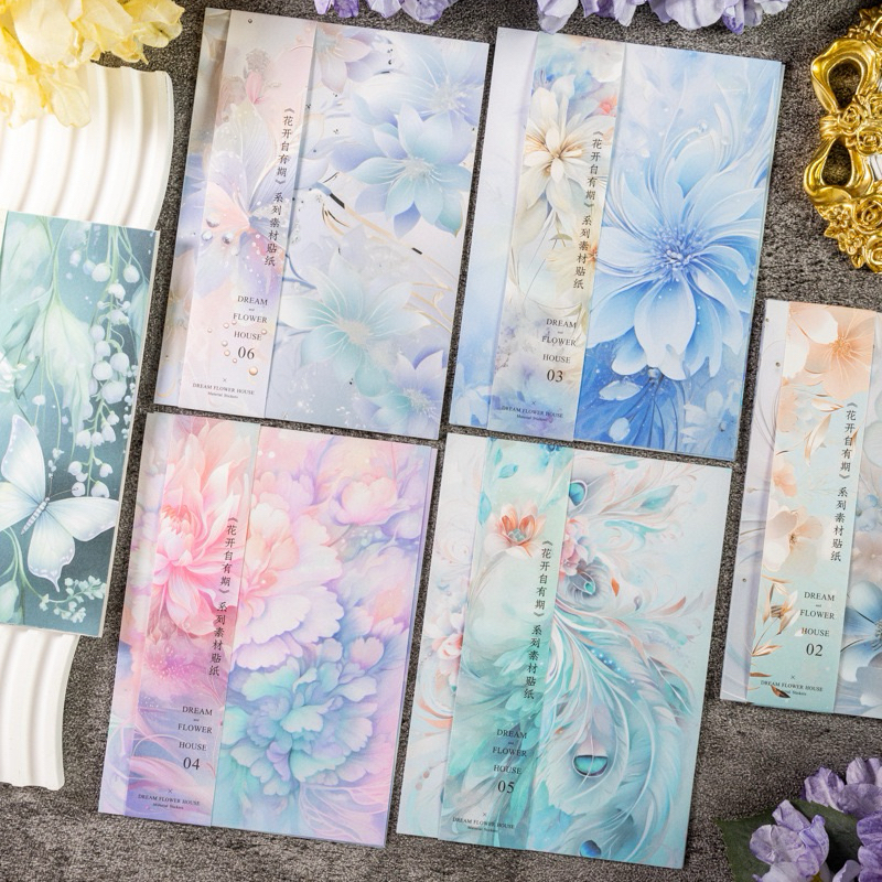 

(9A) paper art deco dekor kertas + sticker transparan hologram hiasan motif abstrak journaling