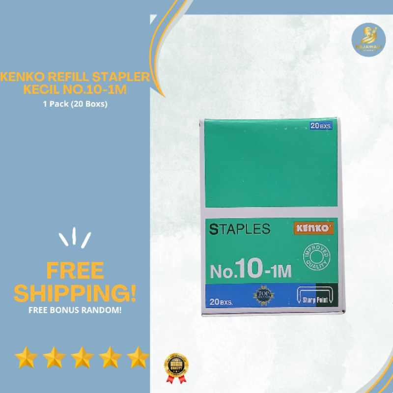 

Kenko Refill Staples No.10-1M | 1 Pack (20 Boxs) | Refill Staples Kecil