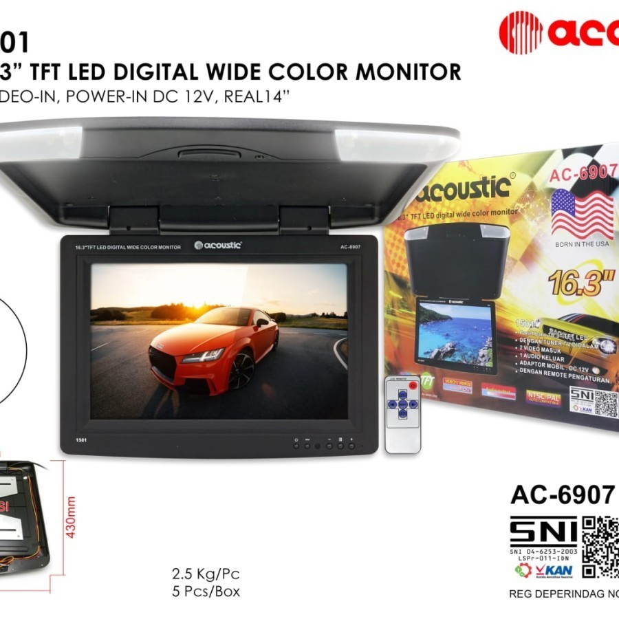 TV PLAFON LED ACOUSTIC 16 INCH BUKAN 15 INC - TV ROOF MOBIL ACOUSTIC