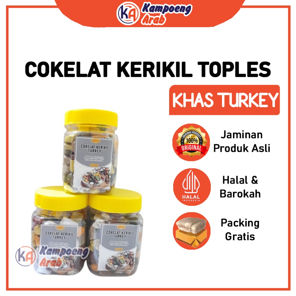 

COKELAT KERIKIL Toples Asli TURKI 150Gr Premium Stone Chocolate Coklat Krikil Moodbooster Oleh Haji dan Umroh