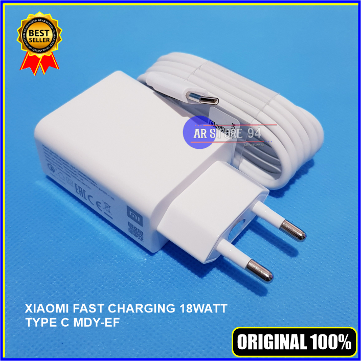 CHARGER XIAOMI MDY-10-EF FAST CHARGE 18W KABEL TYPE C FOR XIAOMI REDMI NOTE 8 / REDMI NOTE 8 PRO / R