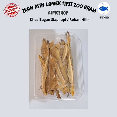 

IKAN ASIN LOMEK TIPIS/IKAN LOMEK TIPIS/LOMEK TIPIS 200 GRAM