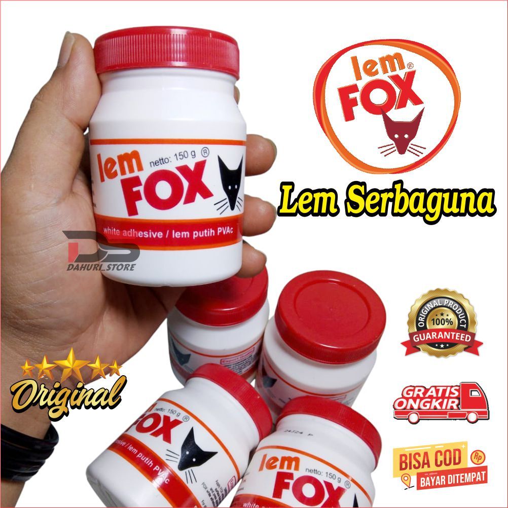 

Lem fox putih botol kecil 150 g LEM FOX PVAC GLUE FOX SERBAGUNA LEM TAHAN LAMA LEM BAGUS