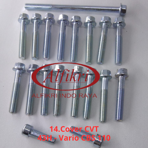43-14 CVT Vario CBS 110 / Baud Cover CVT Honda Vario CBS 110 / Baut Baud CVT Honda Vario CBS 110 -43