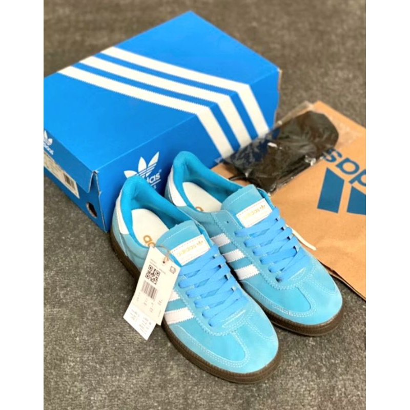 Sepatu adidas samba spezial Handball ice blue white casual