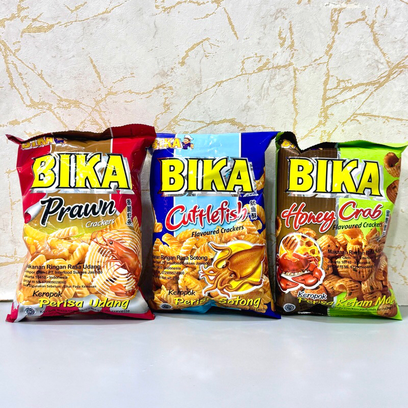 

Bika Snack Crackers Kerupuk Prawn Udang Sotong Lobster Kepiting
