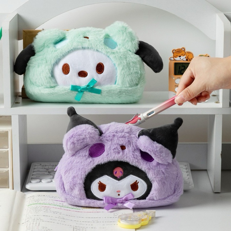 

Tempat Pensil Bulu Sanrio Hoodie Pouch Resleting Bulu Kuromi Melody Cinnamoroll Pochacco