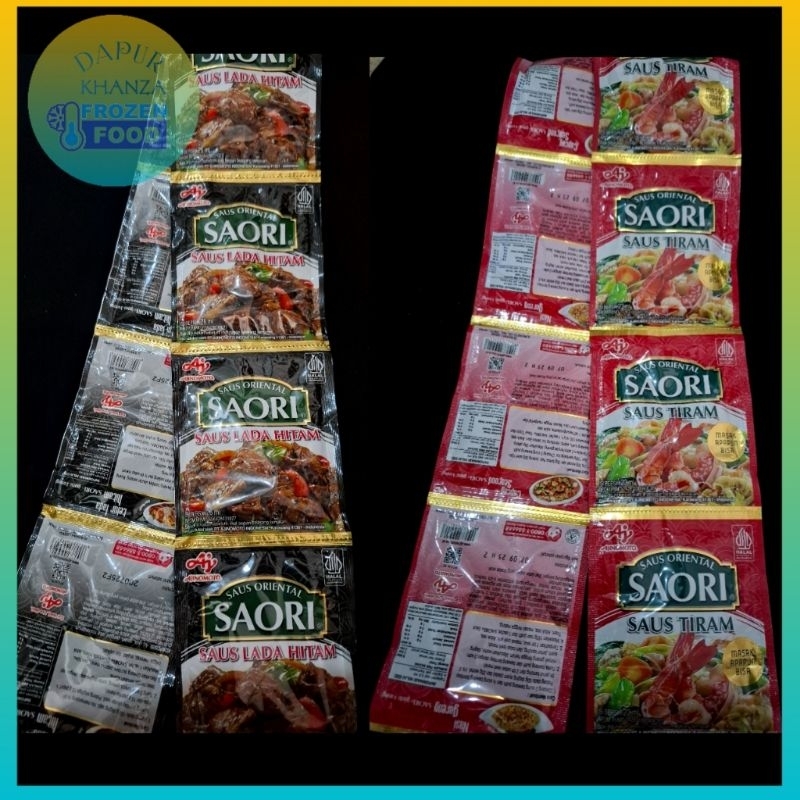 

SAORI SAUS TIRAM/ SAUS LADA HITAM ISI 10 sachet
