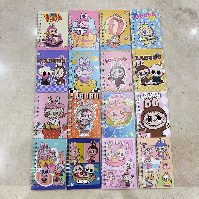 

KUMA STORE NoteBook Diary Ukuran A6 Motif Sanrio dan Labubu/ Buku Tulis Mini Labubu
