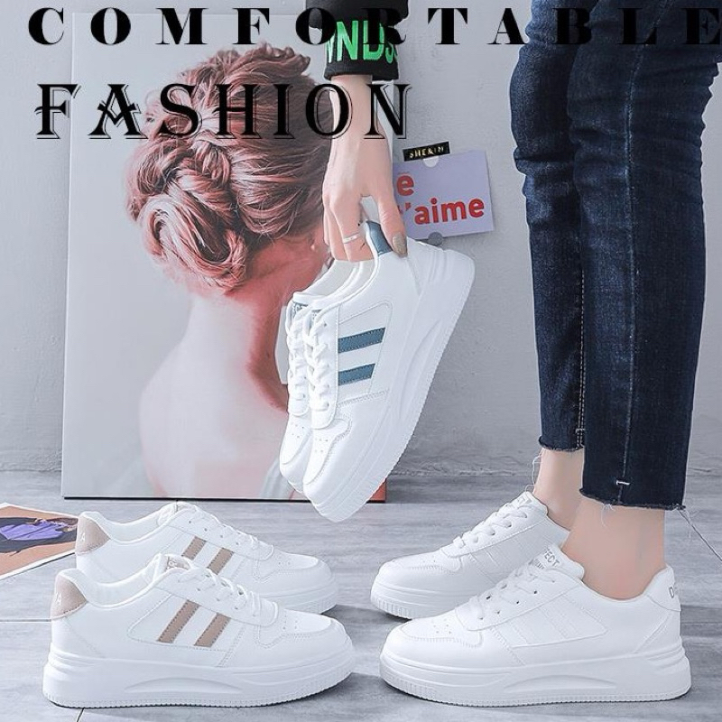 PVN Kara Sepatu Sekolah Hitam Sneakers Casual Wanita Sport Shoes free box aid 0423 sepatu ts sepatu 