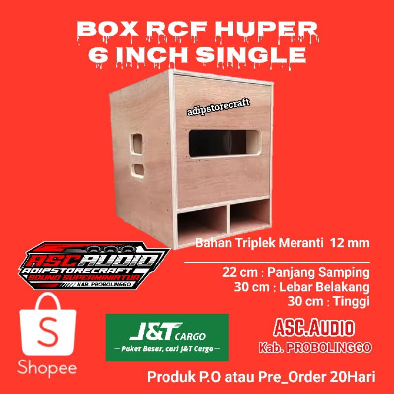 Box RCF HUPPER 6 inch Single